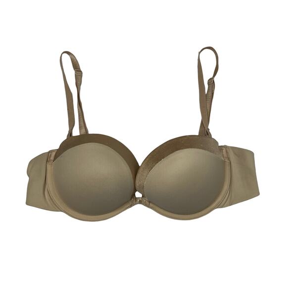 Maidenform Underwire Convertible Padded Push Up Bra Nude Beige Womens 34B - Picture 1 of 7